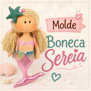 🧜‍♀️ Aprenda a Boneca Sereia.
Aula gratuita disponível no YouTube.
Adquira o molde completo por apenas