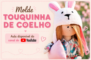 🐰 Molde Digital – Touquinha de Coelho para Bonecas